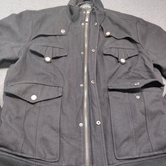 Coogi Mens Black Utility Field Jacket Full Zip Pockets Casual Outerwear Size 2XL - Picture 11 of 14